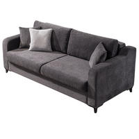 SOFA Transforma 2-Sitzer Webstoff Anthrazit - Anthrazit, Holz/Textil (170/80/100cm) - Villa Möbel