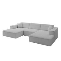 WOHNLANDSCHAFT IREA-U1-v4 - 303x171x79 cm Hellgrau - Hellgrau, Holzwerkstoff/Textil (303/79/171cm) - ALTDECOR