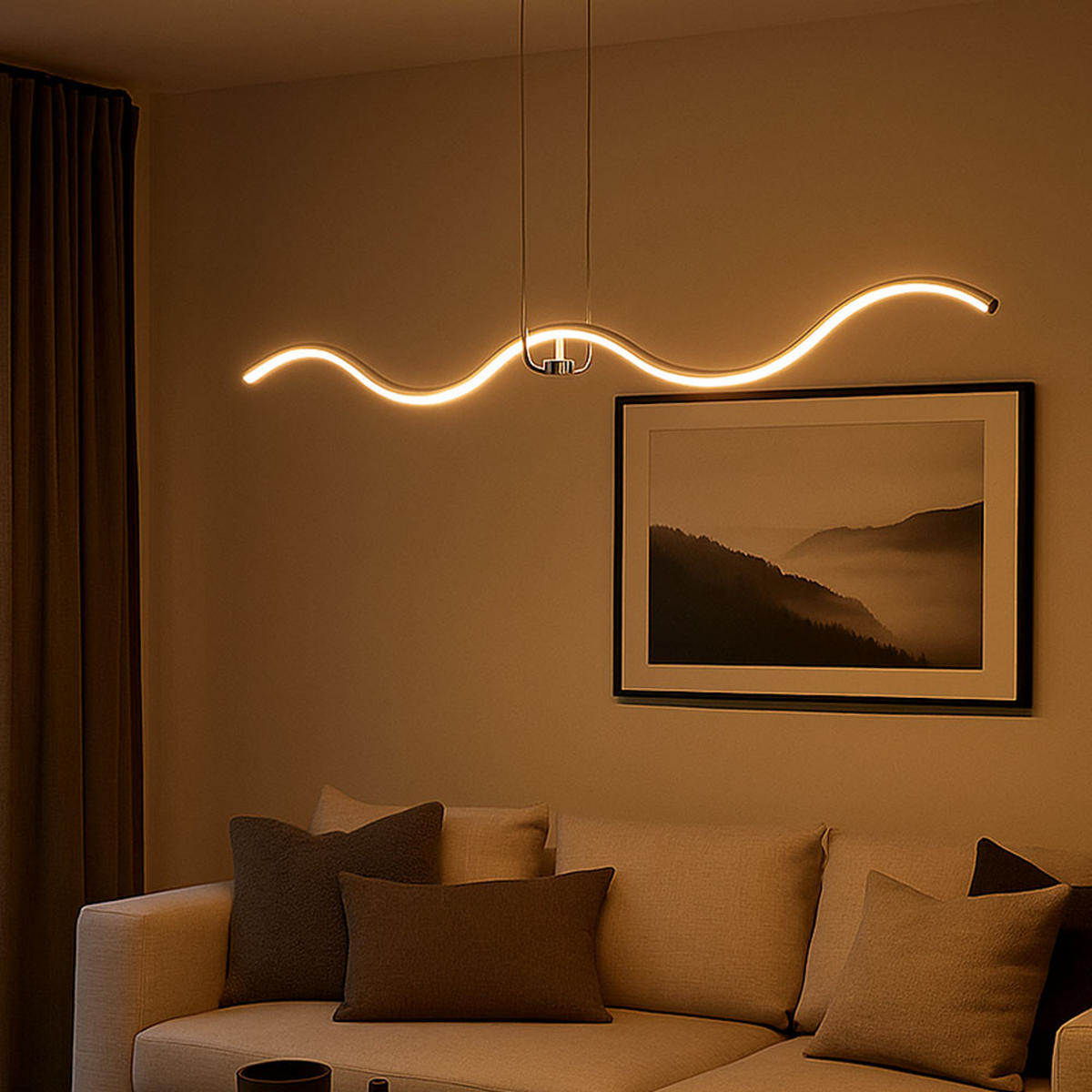 LED HÄNGELEUCHTE Metall Silber - Silberfarben, Metall (111/21/150cm) - Wofi