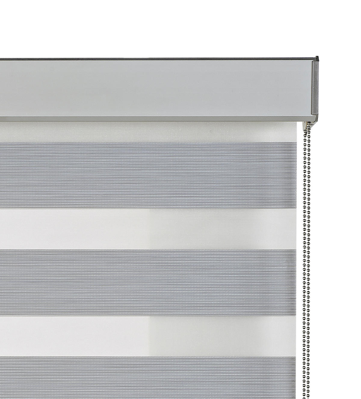 DOPPELROLLO Weiß 120x250 cm - Silberfarben, Kunststoff (120/250cm) - STORESDECO