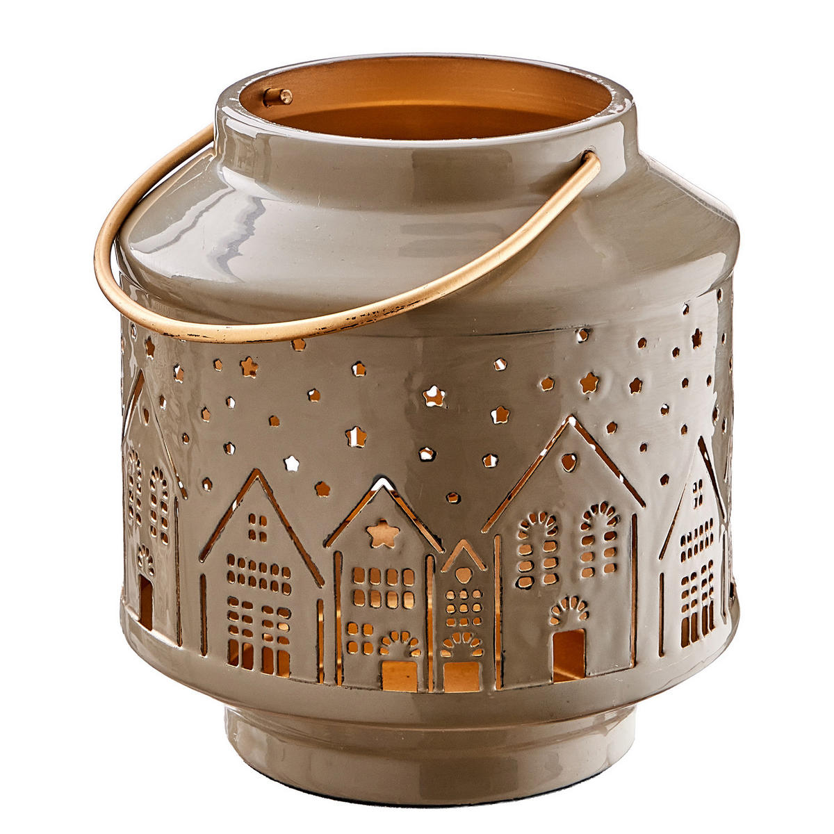 LATERNE Cozy Home - Grau, Metall (16/17/16cm) - Butlers