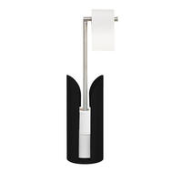 TOILETTENPAPIERHALTER Colorama, Metall, Edelstahl, Schwarz - Schwarz, Metall (15/60/15cm) - 5five Simply Smart