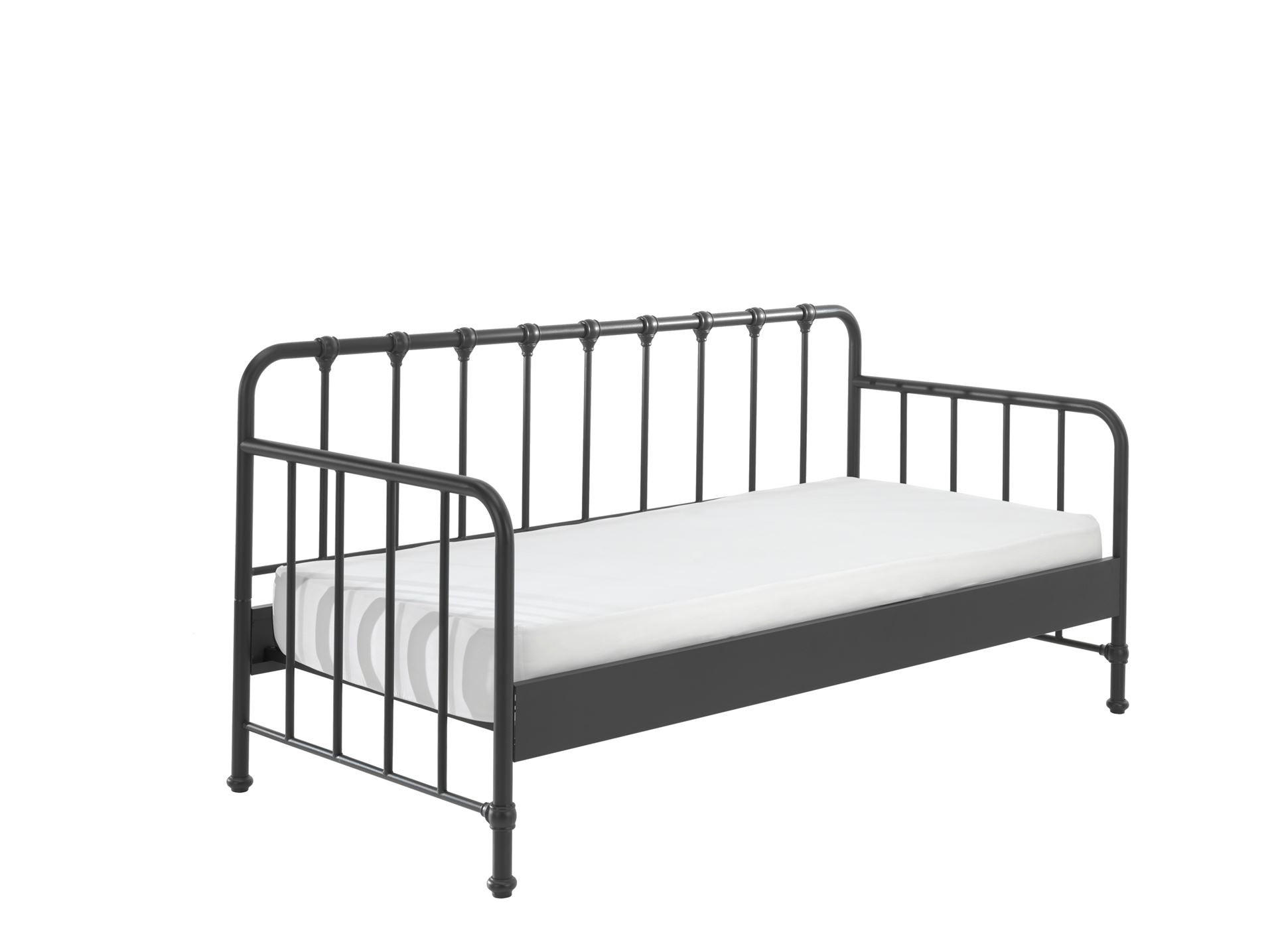METALLBETT Kay 97x110x206 aus Metall in Schwarz matt - Schwarz, Metall (90/200cm) - 58aufmkessel