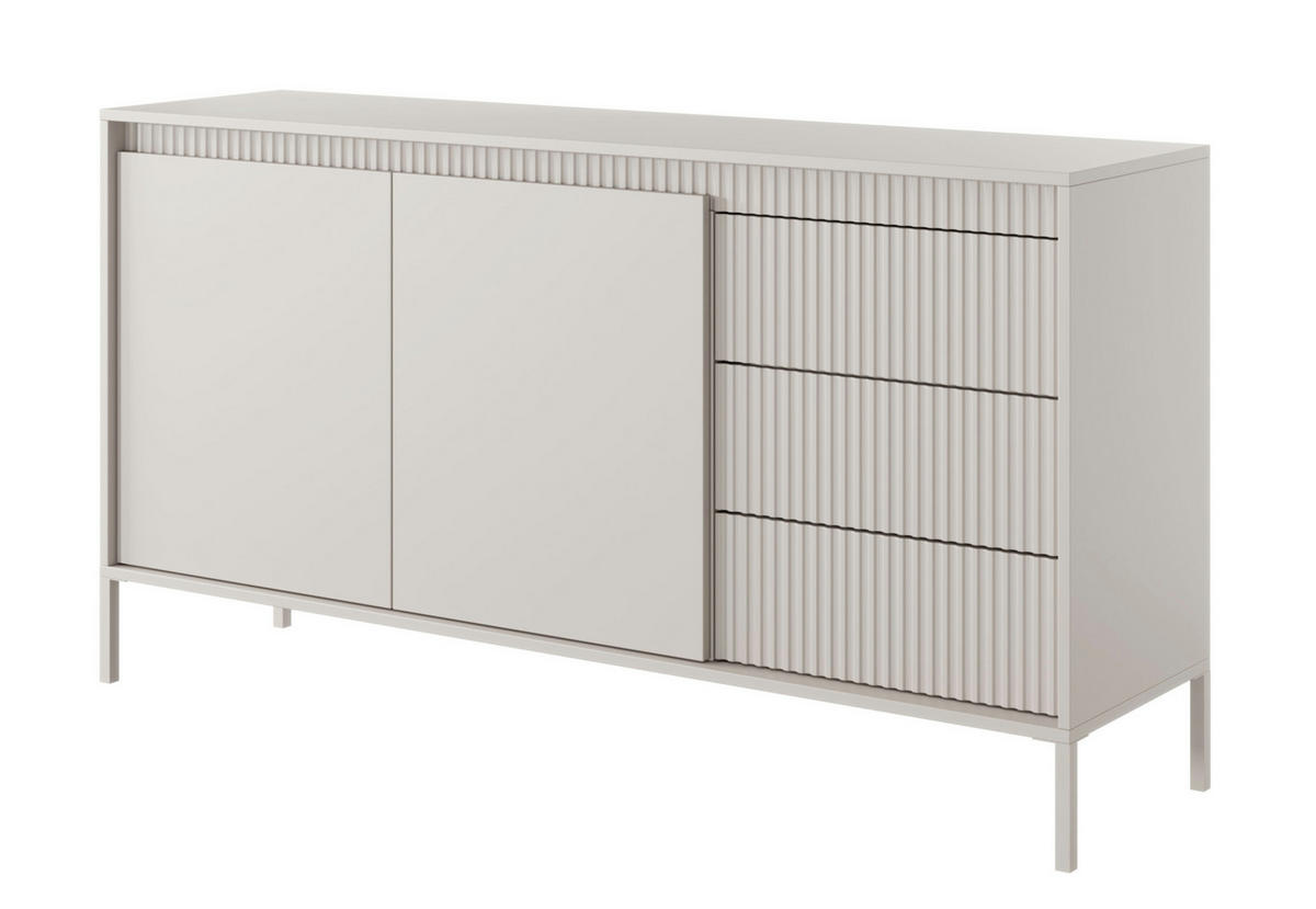 SIDEBOARD Falsetto Beige 153 cm - Beige, Holzwerkstoff/Metall (153/81.5/39.5cm) - Selsey