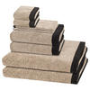 FROTTIERSET Lifestyle Splash 8-teilig - Beige, Textil (50/100cm) - Cawö