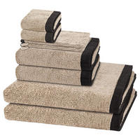 FROTTIERSET Lifestyle Splash 8-teilig - Beige, Textil (50/100cm) - Cawö