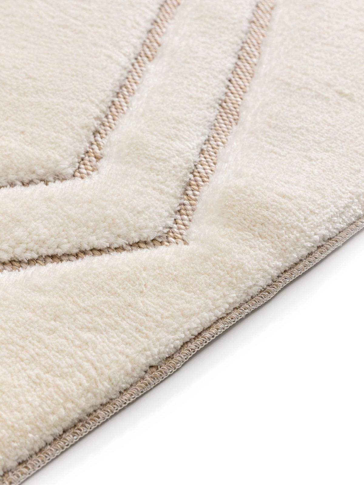 TEPPICH Elanie 140/200 cm - Beige/Creme, Kunststoff (140/200cm) - benuta Pop