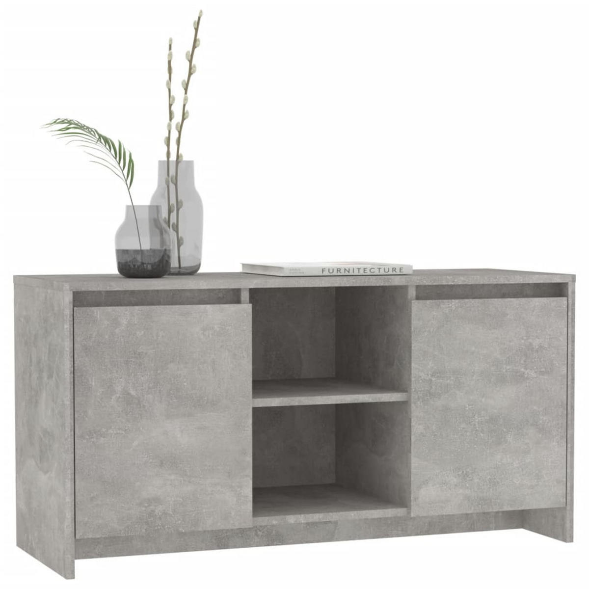 TV-SCHRANK Betongrau 102/37,5/52,5 Cm Holzwerkstoff - Grau, Holz (102/52.5/37.5cm) - vidaXL