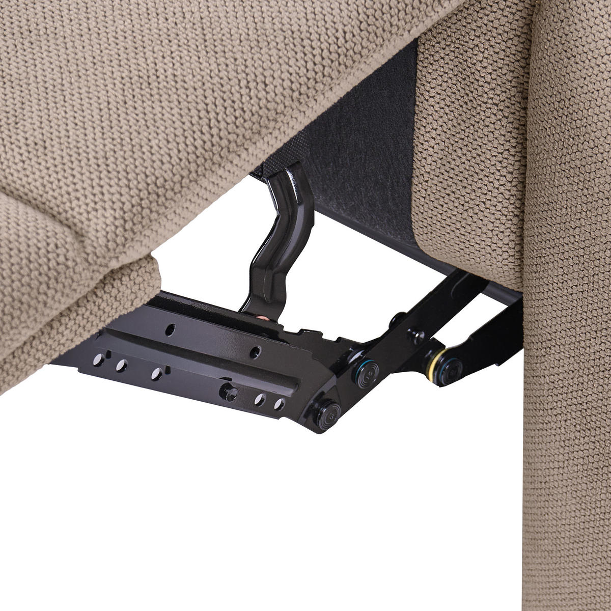 FERNSEHSESSEL Stoff Taupe Bergen - Taupe, Textil/Metall (85/101/74cm) - Beliani