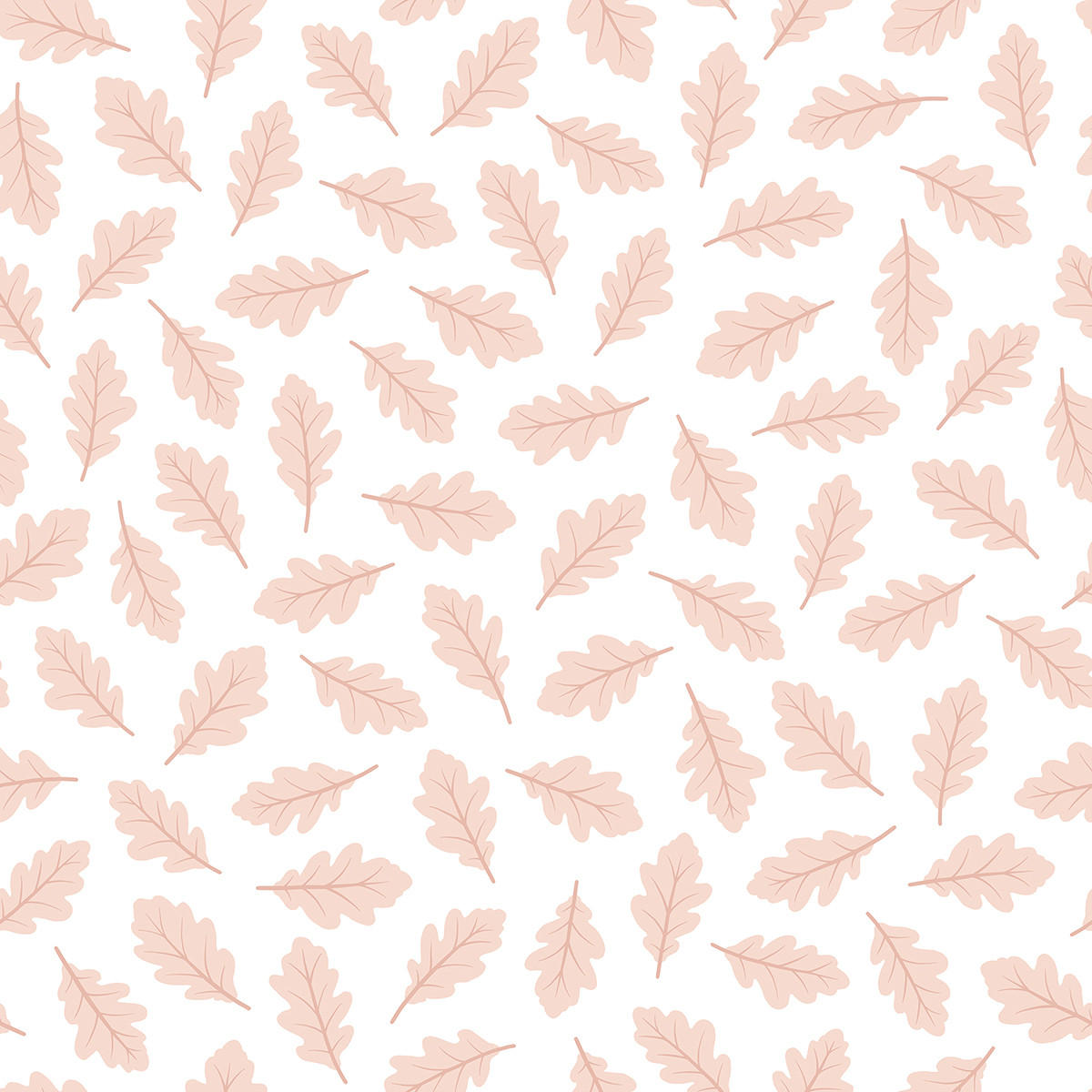 VLIESTAPETE Jöro, Eichenblätter 50 cm x 10m , rose - Pink, Papier (50/1000cm) - Lilipinso