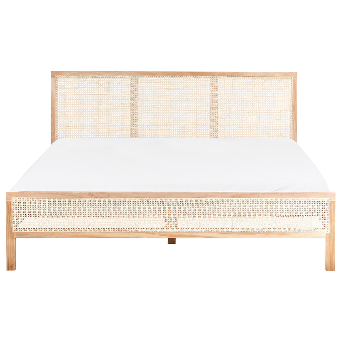 BETT mit Lattenrost 180/200 cm Kiefernholz Hellbraun Salernas - Hellbraun, Holz (180/200cm) - Beliani