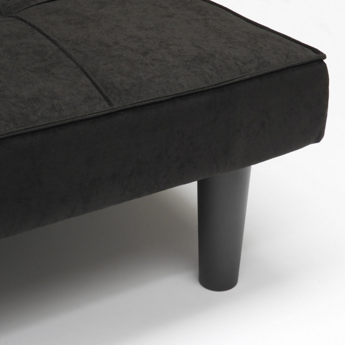 2-SITZER Sofabett Giada - Schwarz - Schwarz, Textil (179/76/91cm) - Pasmara