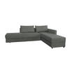 SCHLAFSOFA IDA Grau Webstoff - Schwarz/Grau, Textil (287/229cm) - KAWOLA