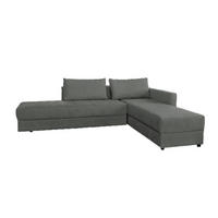 SCHLAFSOFA IDA Grau Webstoff - Schwarz/Grau, Textil (287/229cm) - KAWOLA