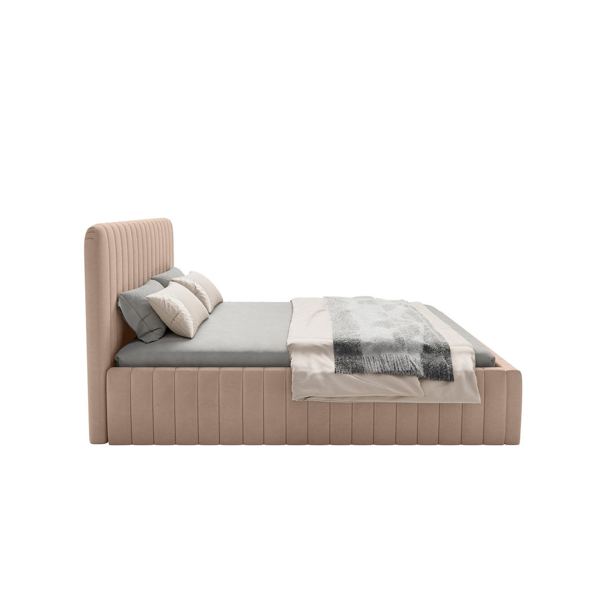 POLSTERBETT Orasi 160x200 cm, Altrosa - Rosa, Textil (200/160cm) - Fedve