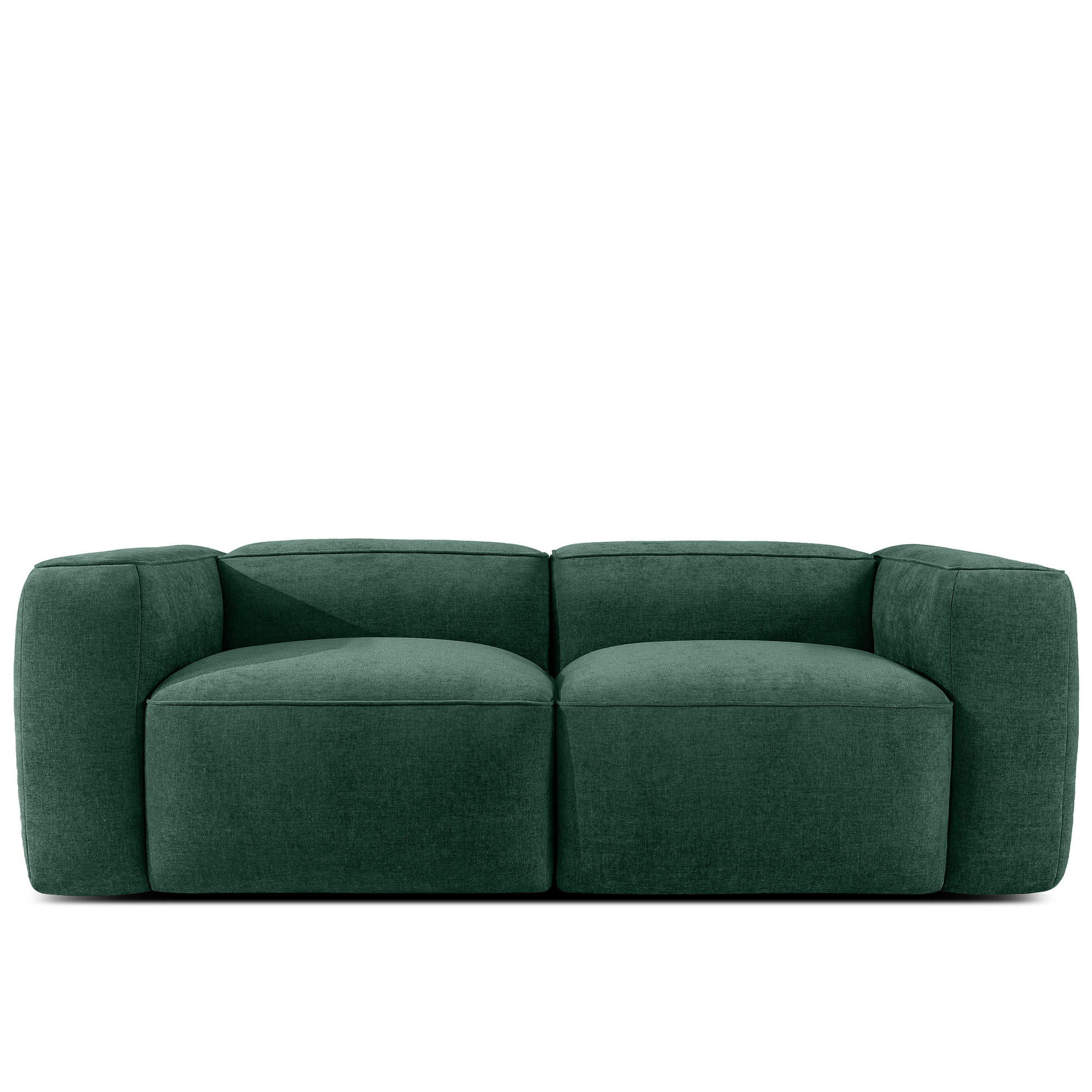 2-SITZER SOFA FUBBO, Dunkelgrün - Dunkelgrün, Holz/Holzwerkstoff (210/73/96cm) - KONSIMO®