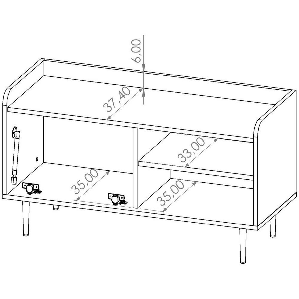 WOHNZIMMER-SET 2-TLG. Varedo-132 - Braun, Holzwerkstoff (205/90/45cm) - Lomado