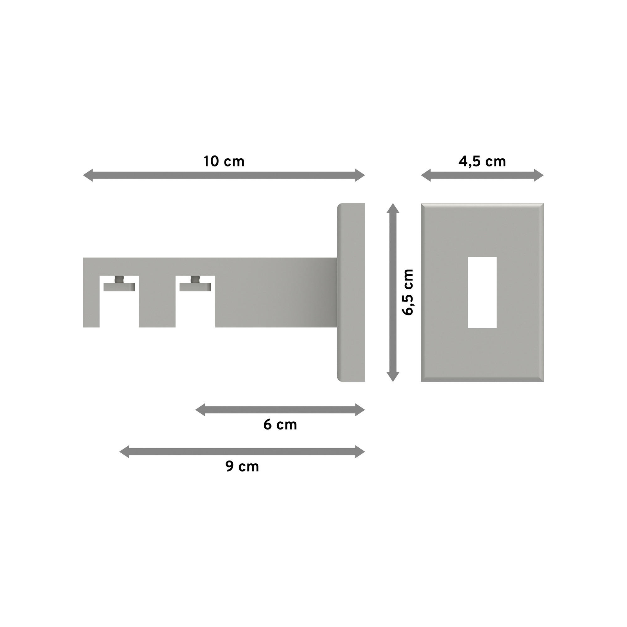 TRÄGER FÜR GARDINENSTANGEN INNENLAUF 14x35 mm, Smartline 2-läufig, Weiß - Weiß, Metall (10/6.5/4.5cm) - INTERDECO