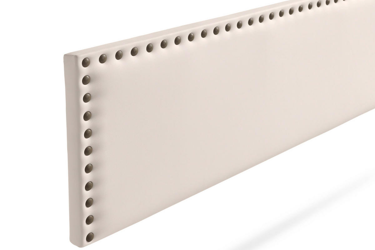 Kopfteil gepolstert MODENA Kunstleder 115x55x8 cm - Beige - Moonia - Beige, Holz (115/8/55cm)