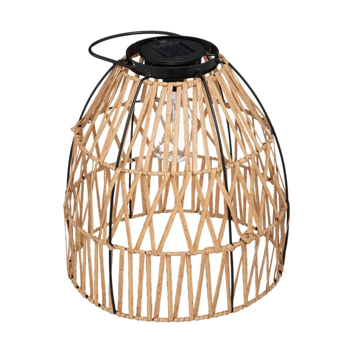 SOLAR-LATERNE Esha H. 32,5 cm - Beige, Metall (30/32.5/30cm) - Atmosphera Createur d´interieur