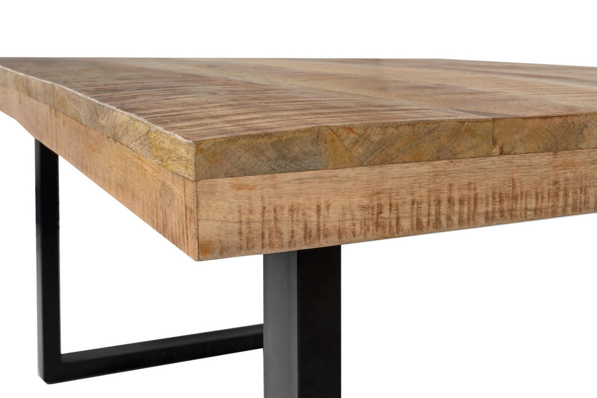 ESSTISCH RIO - Beige/Schwarz, Holz/Metall (100/300/77cm) - SAM