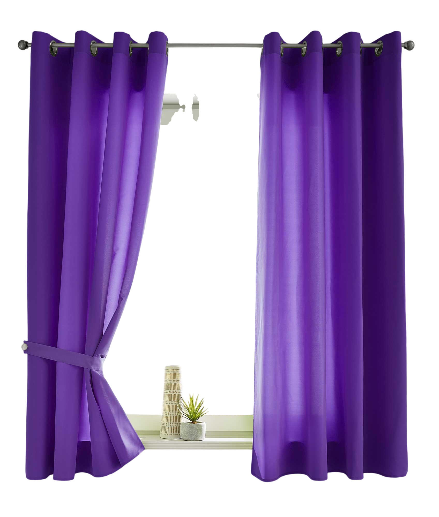 VORHANG 2ER SET BERLIN HxB 175x140cm Lila - Lila, Textil (140/175/175cm) - Gardinenbox