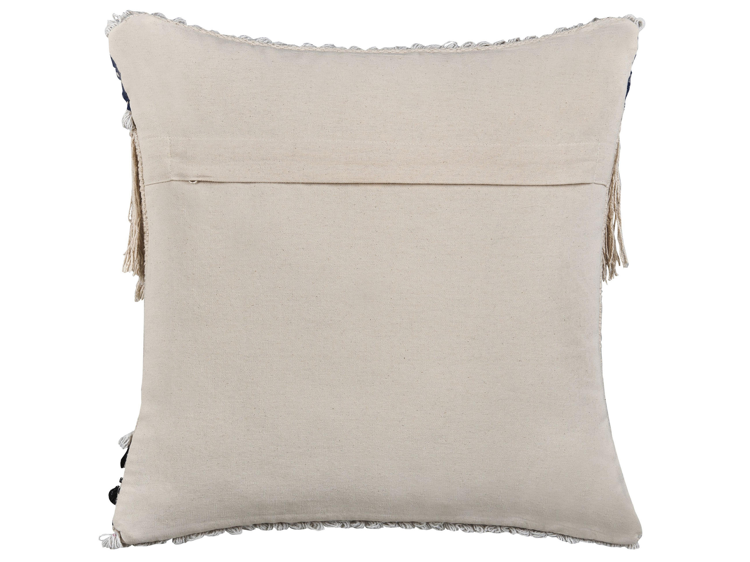 DEKOKISSEN Creme 45/45 cm Sofca - Creme, Naturmaterialien/Textil (45/45cm) - Beliani