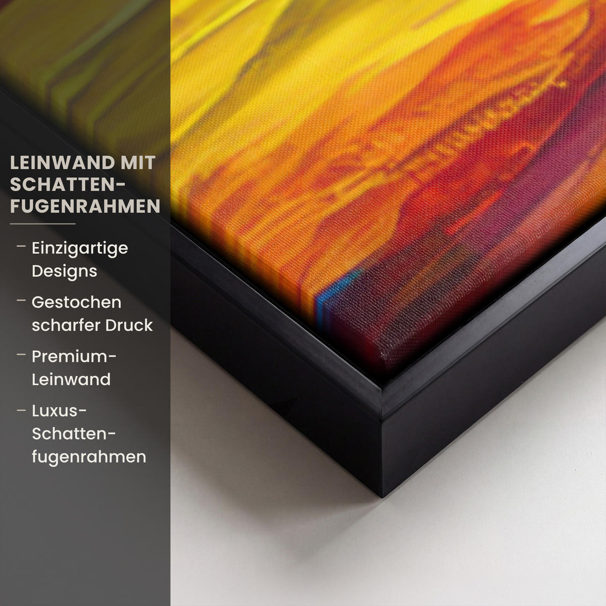 LEINWAND Bilder mit Rahmen - Baum - Kunst - Natur - Sonnenuntergang - 80x120 - Multicolor, Textil (80/120cm) - MuchoWow