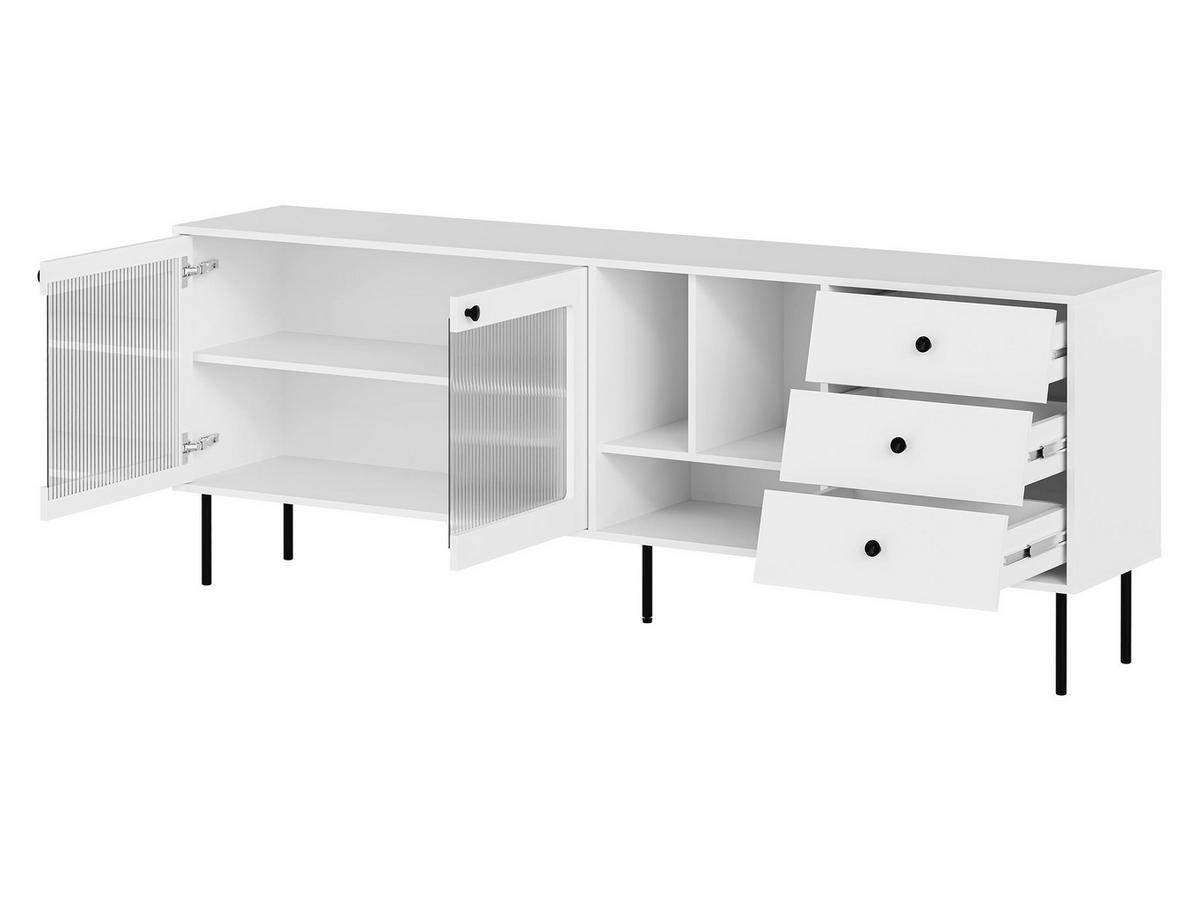 SIDEBOARD Valerio 200 - Schwarz/Weiß, Holzwerkstoff/Kunststoff (200/75/39cm) - MIRJAN24