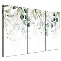 LEINWANDBILD Blätter 3-tlg. 90x60 cm - Multicolor, Holz (90/60cm) - LUMASOUL