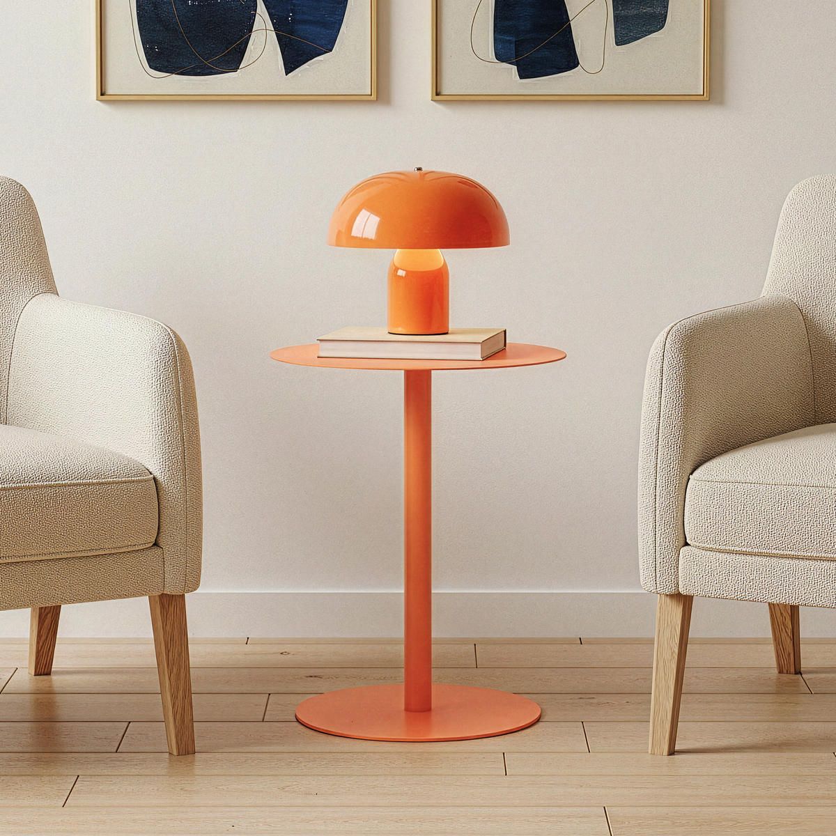 Orange, Metall (40/40/50cm) - [en.casa]