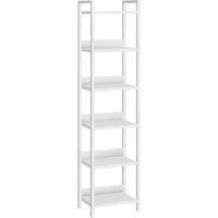 BÜCHERREGAL MAHANCRIS Weiß 24 x 33 x 157,5 cm - Weiß, Metall (33/157.5/24cm)