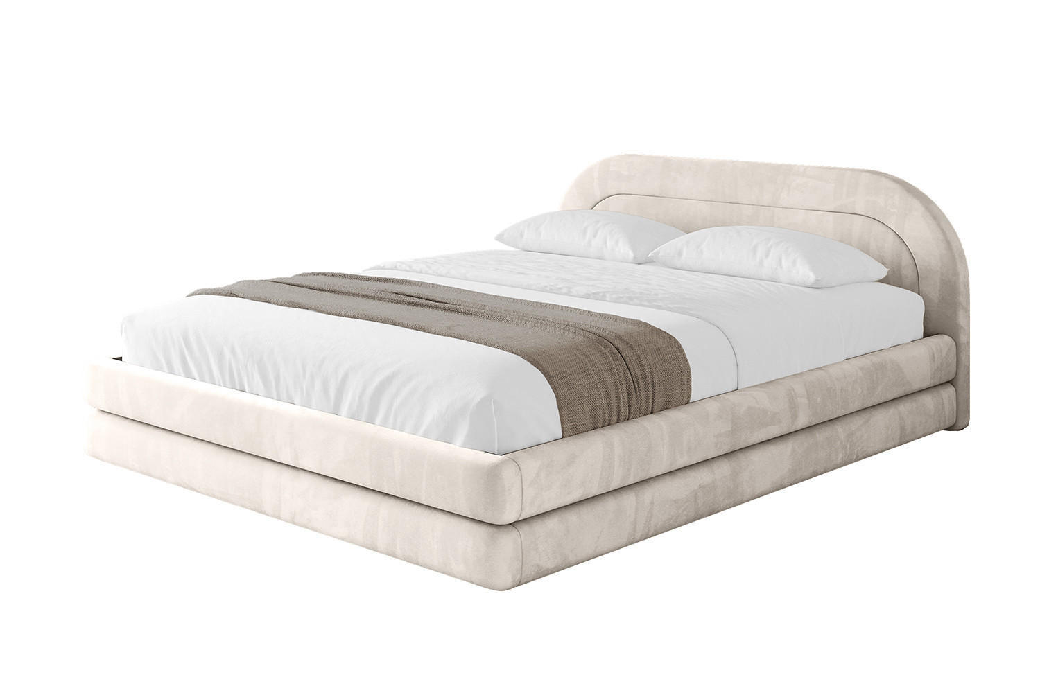 POLSTERBETT mit Bettkasten und Lattenrost, Bett mit Matratze H3/H4 - LERIS-v1 180x200 Beige - Beige, Holzwerkstoff/Textil (180/200cm) - ALTDECOR