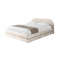 POLSTERBETT mit Bettkasten und Lattenrost, Bett mit Matratze H3/H4 - LERIS-v1 180x200 Beige - Beige, Holzwerkstoff/Textil (180/200cm) - ALTDECOR
