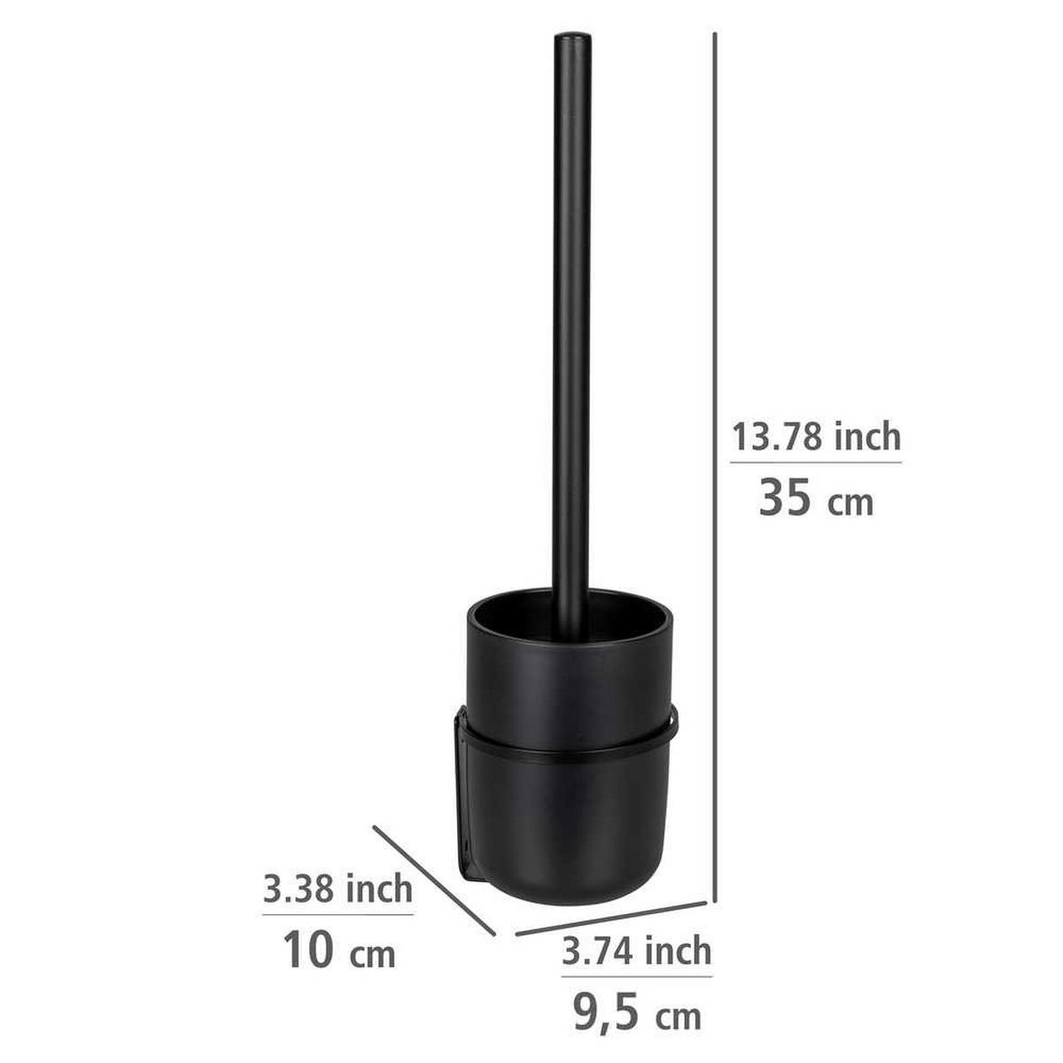 TOILETTENBÜRSTE zum Aufhängen Carpino 10/9,5/35 cm - Schwarz, Kunststoff (9.5/35/10cm) - Wenko