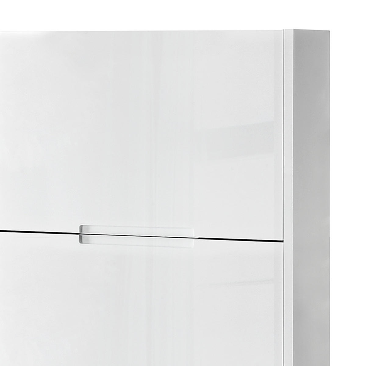 SCHUHKIPPER - MDF - Weiß Hochglanz, Holzwerkstoff (64/197/18cm) - home24