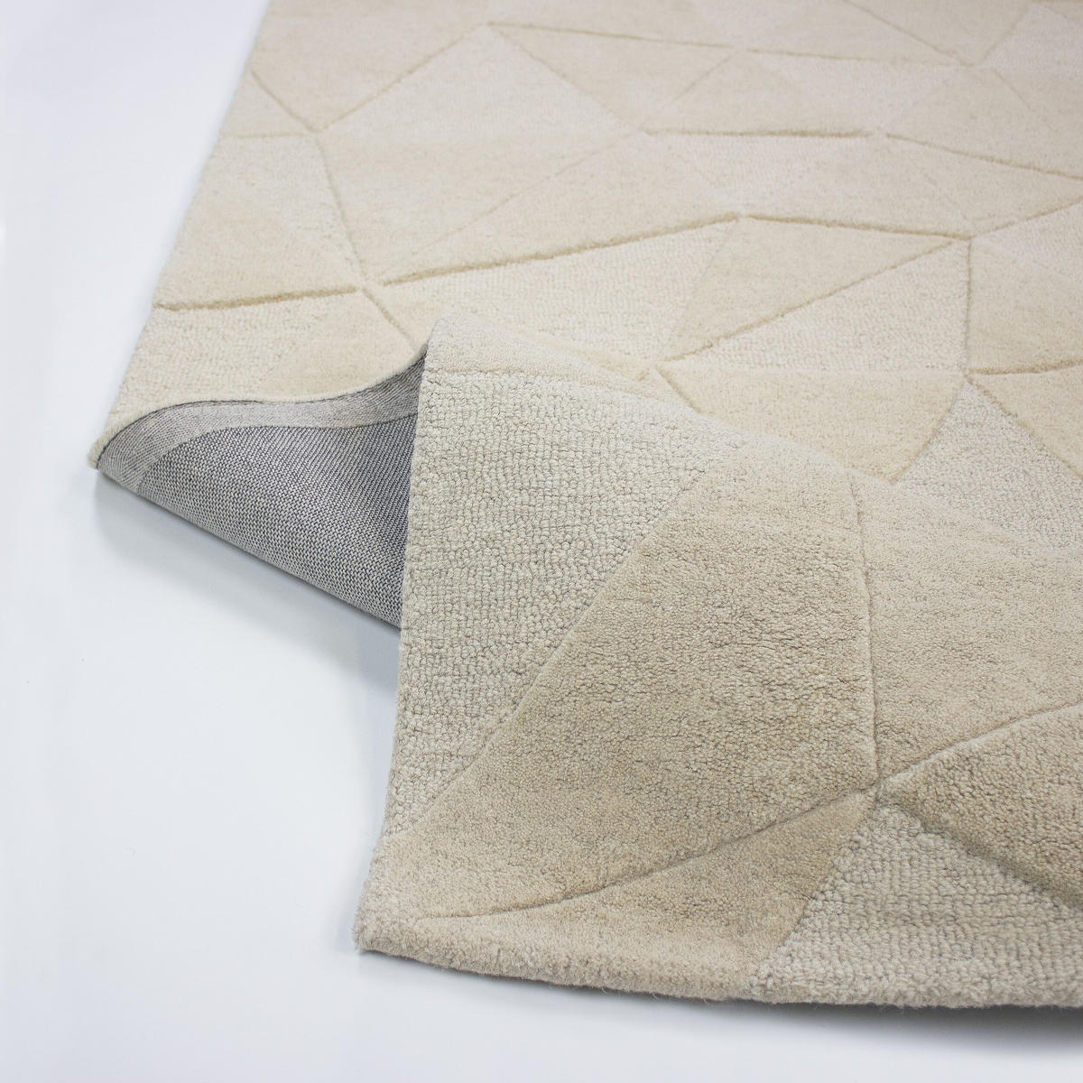 WOLLTEPPICH DEBEN, geometrisch, Natur, 200 x 290 cm - Beige, Textil (200/290cm) - KADIMA DESIGN