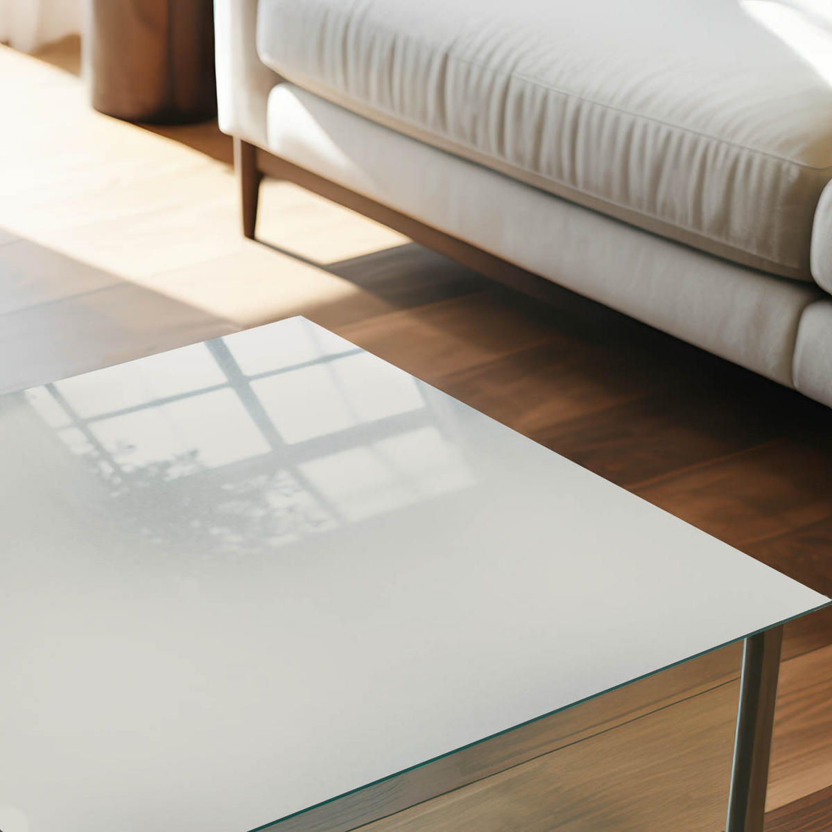GLASPLATTE 80x60 cm – Heller Stein - Beige, Glas (0.4/80/60cm) - ArtPrintCave