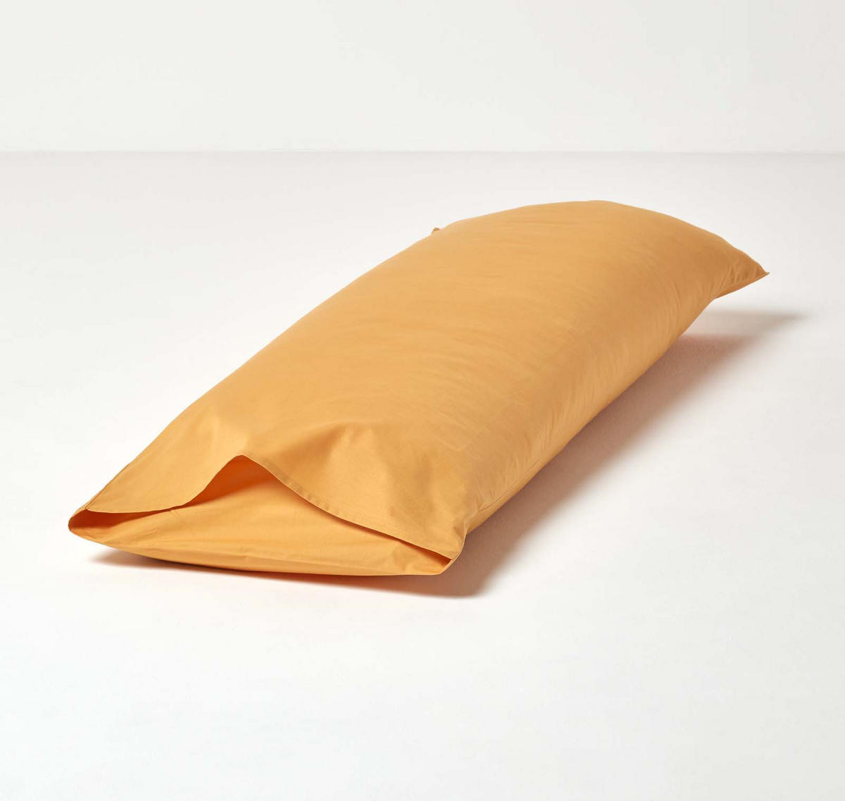 SEITENSCHLÄFERKISSENBEZUG Perkal, Fadendichte 200, 48/136 cm - Gelb, Textil (50/140cm) - Homescapes