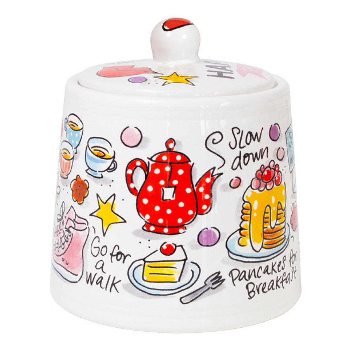 ZUCKERDOSEN Fröhlich in Bunt - 11,5cm - Multicolor, Keramik (10.5/11.5cm) - Blond Amsterdam