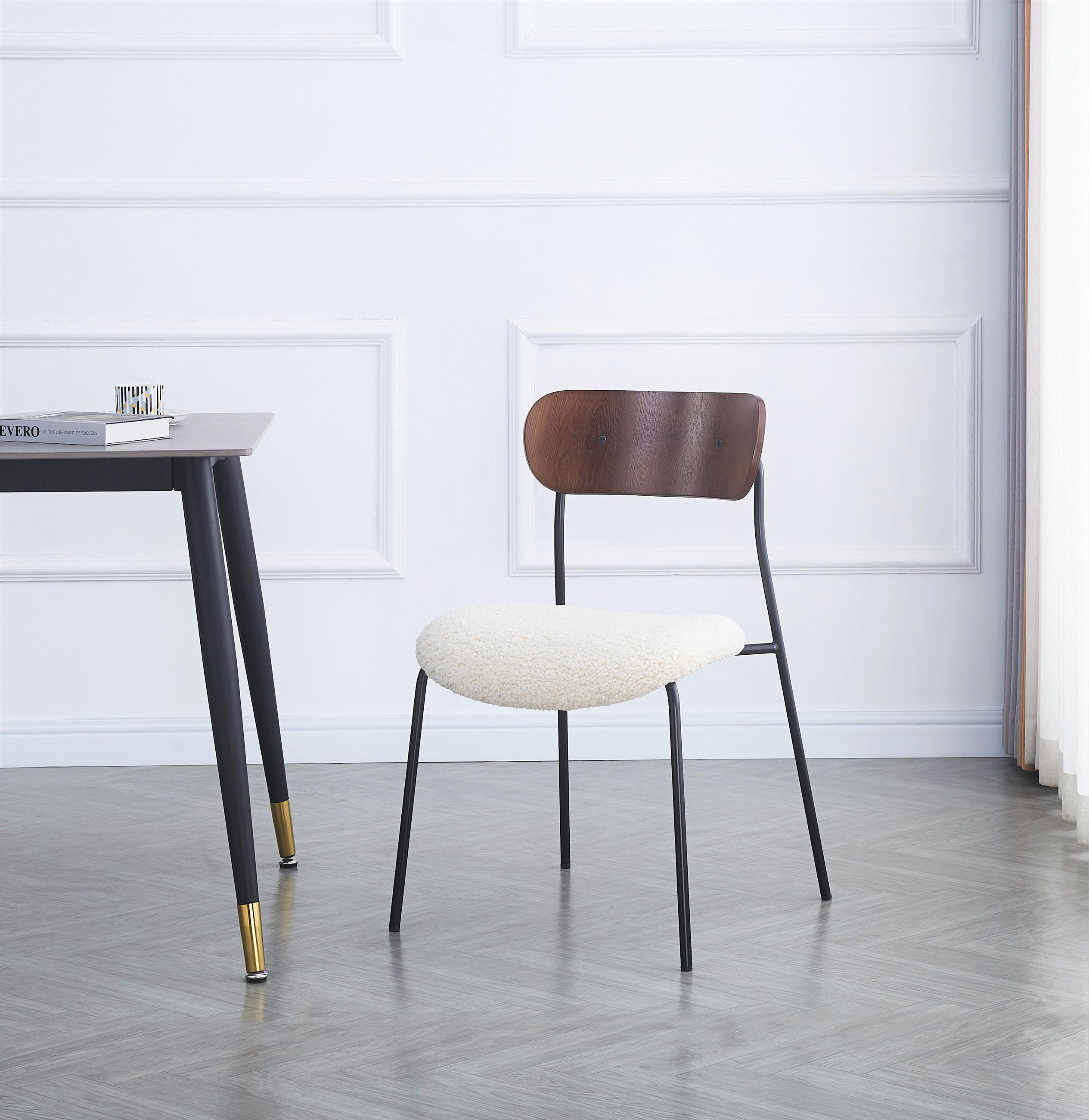 Thumbnail - Nordlys Stuhl, Weiß, Textil, 51.5x79x50.5 cm, FSC 100%, Esszimmer, Stühle, Esszimmerstühle, Vierfußstühle