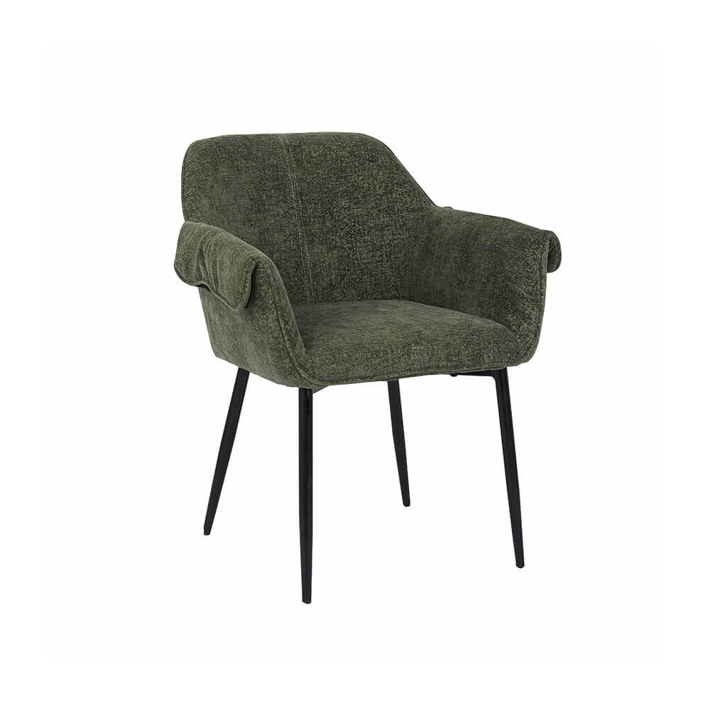ESSZIMMERSTUHL chenille CHENO - 4er Set Grün - Grün, Kunststoff (71/74.5/63cm) - Home Deluxe
