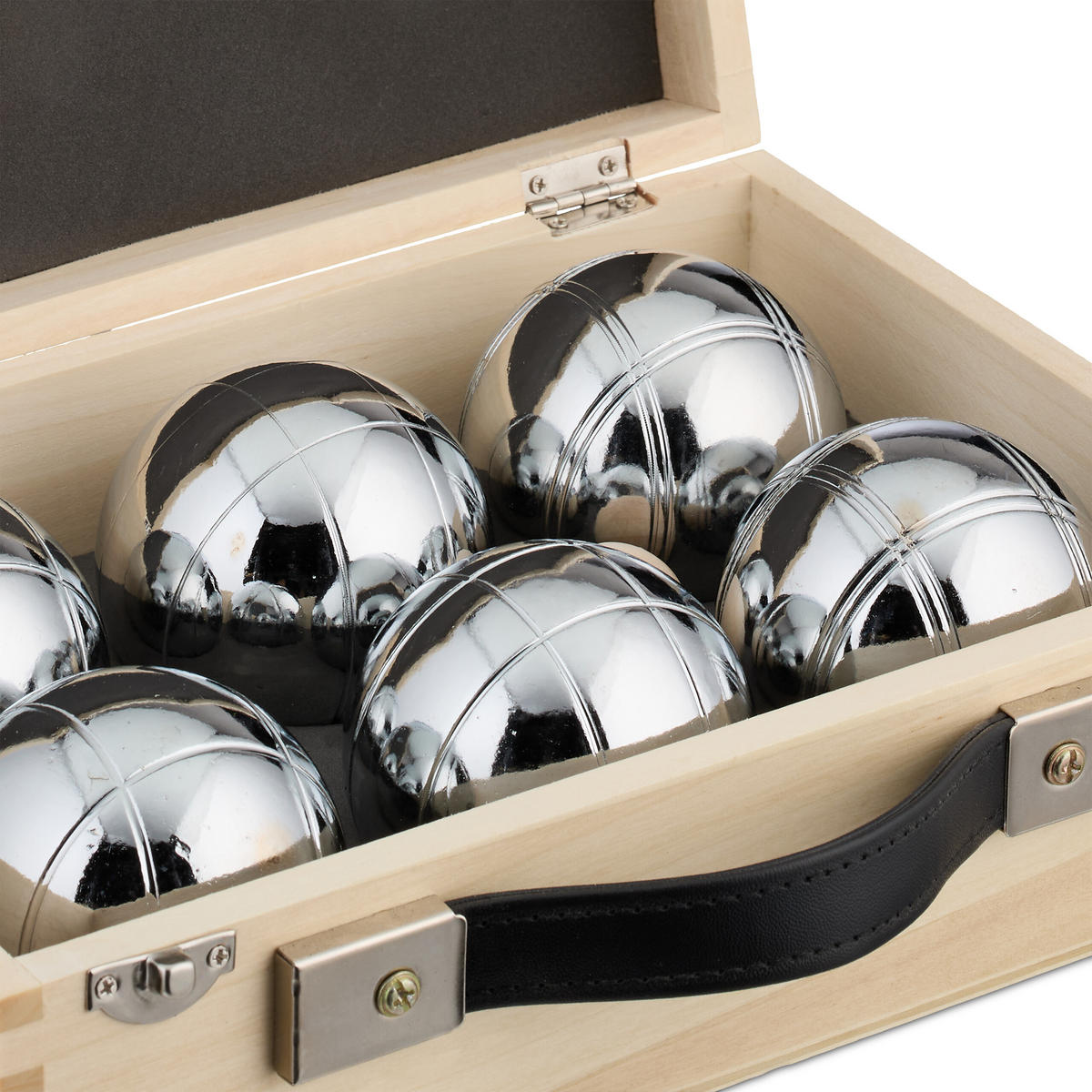 BOULE-KUGELN - Multicolor, Holz/Textil (28/9cm) - Relaxdays