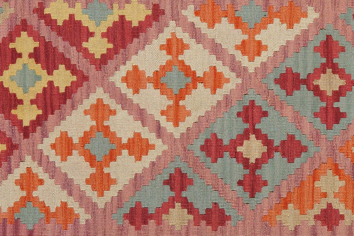 KELIM-TEPPICH handgewebt Gashgai Rosa 166/122 cm Schurwolle - Pink, Textil (122/166cm) - Looma