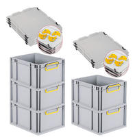 EUROBOX 5x Nextgen Color Mit Auflagedeckel 22x30x40cm Griffe Gelb Geschlossen - Gelb, Kunststoff (30/22/40cm) - PROREGAL