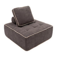 SESSEL Zen Schokolade und Sand 1-Sitzer - Dunkelbraun, Textil (100/75/100cm) - COCO Living
