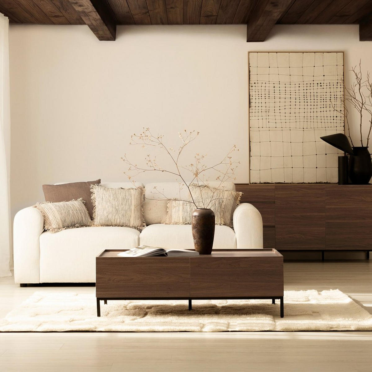 COUCHTISCH FESTER Peyton Walnuss 120 cm x 40 cm - Walnussfarben, Holzwerkstoff (60/120/40cm)