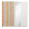 SCHIEBETÜRENSCHRANK CASTARI Weiß / Artisan Eiche - Weiß/Eiche Artisan, Holzwerkstoff (200.2/198.5/62cm) - KONSIMO®