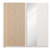 SCHIEBETÜRENSCHRANK CASTARI Weiß / Artisan Eiche - Weiß/Eiche Artisan, Holzwerkstoff (200.2/198.5/62cm) - KONSIMO®
