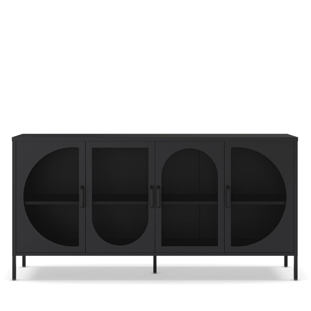 DESIGN-SIDEBOARD - Metall - Schwarz - Schwarz, Metall (160/90/40cm) - Drawer